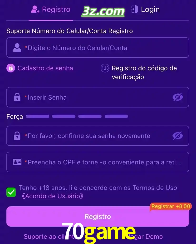 bonus de cadastro imediato